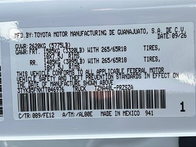 2026 Toyota Tacoma TRD Sport