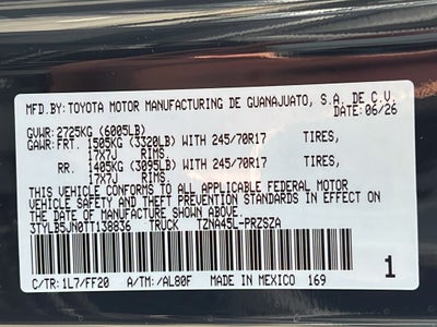 2026 Toyota Tacoma SR5