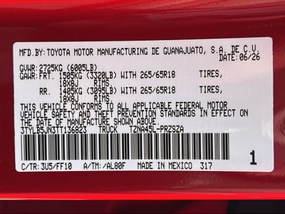 2026 Toyota Tacoma SR5