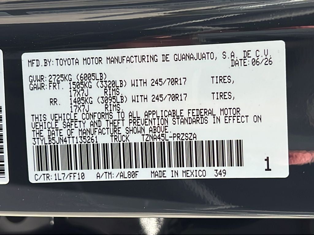 2026 Toyota Tacoma SR5