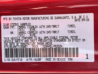 2026 Toyota Tacoma SR5