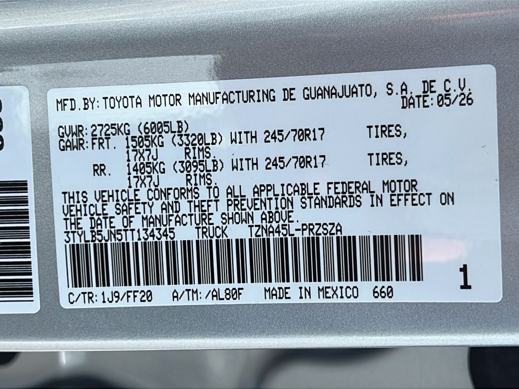2026 Toyota Tacoma SR5
