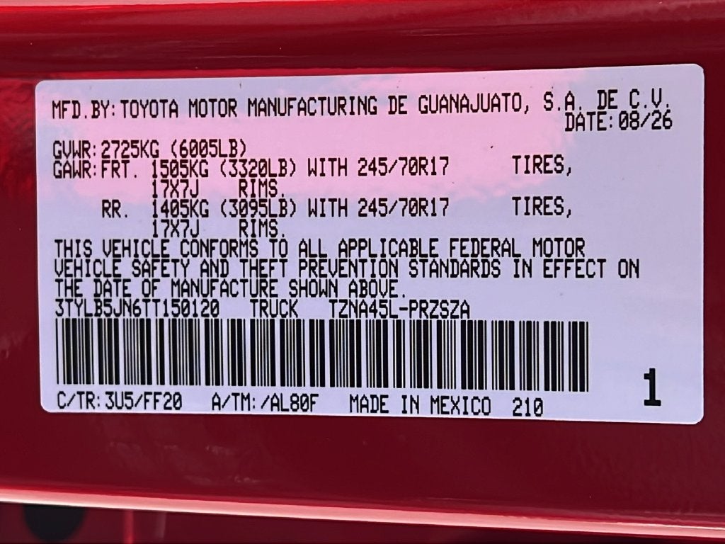 2026 Toyota Tacoma SR5