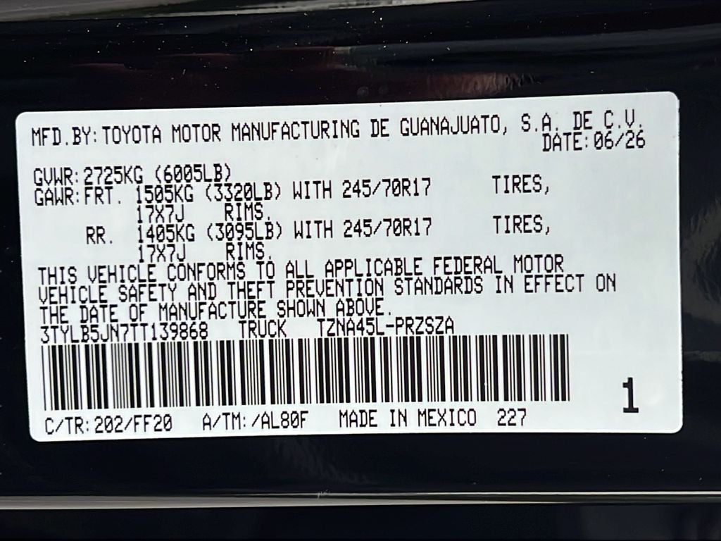 2026 Toyota Tacoma SR5