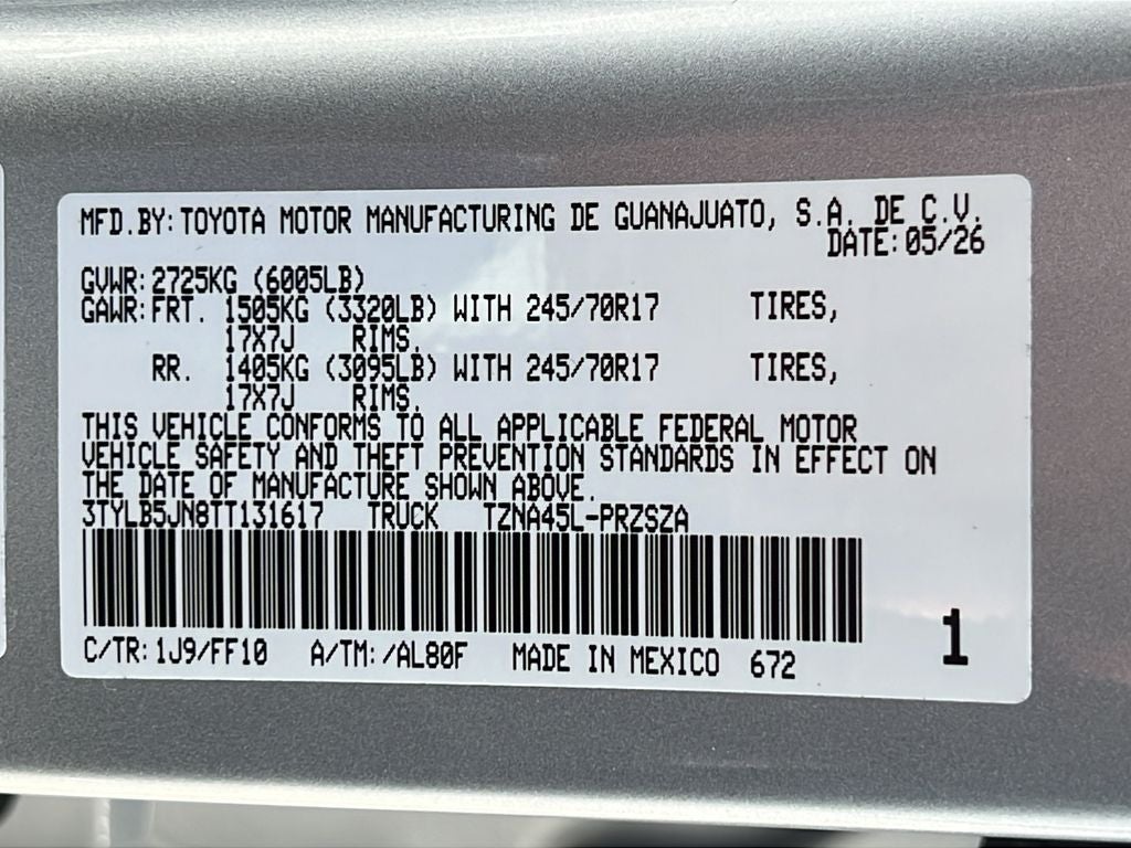 2026 Toyota Tacoma SR5