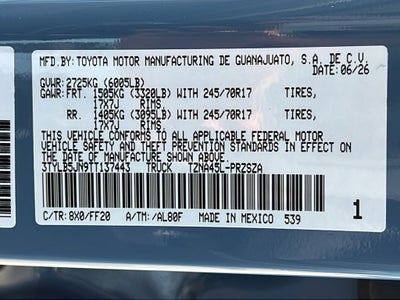 2026 Toyota Tacoma SR5
