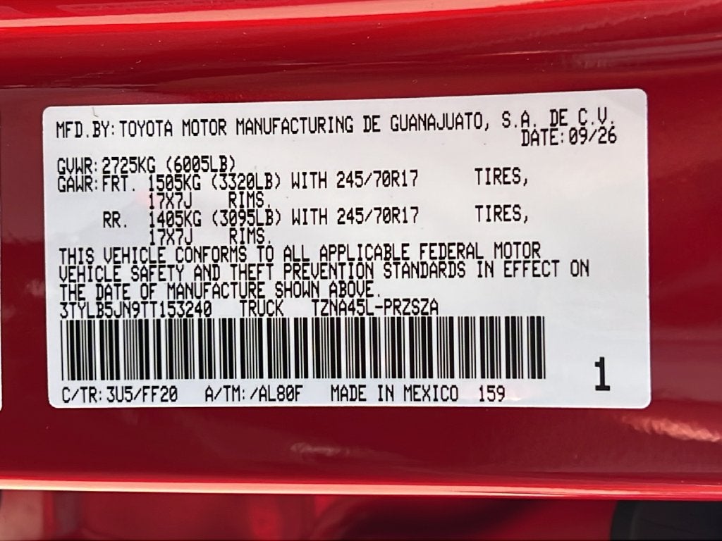 2026 Toyota Tacoma SR5