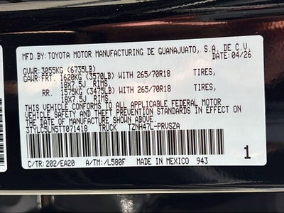 2026 Toyota Tacoma i-FORCE MAX Tacoma TRD Off-Road