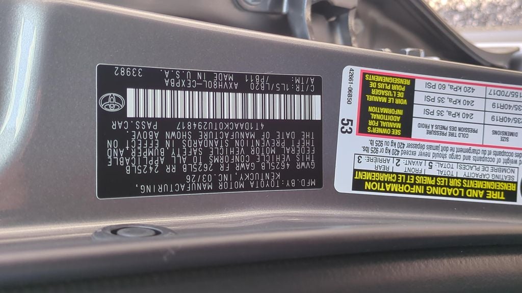 2026 Toyota Camry XSE