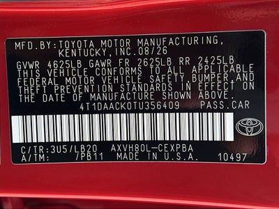 2026 Toyota Camry XSE