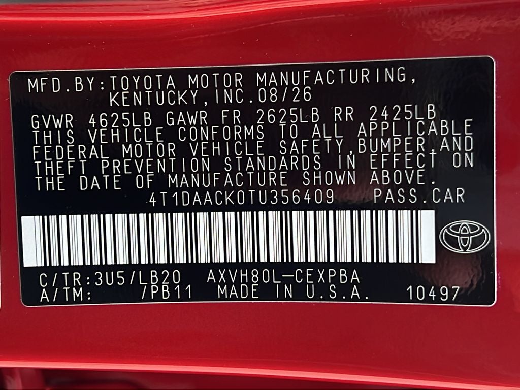2026 Toyota Camry XSE