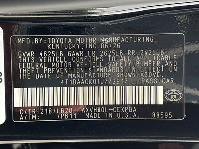 2026 Toyota Camry XSE