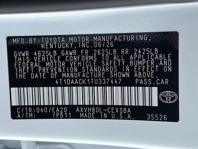 2026 Toyota Camry SE