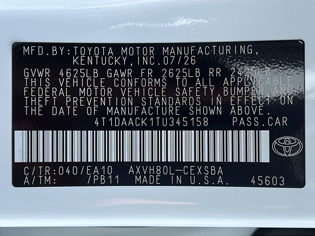 2026 Toyota Camry SE