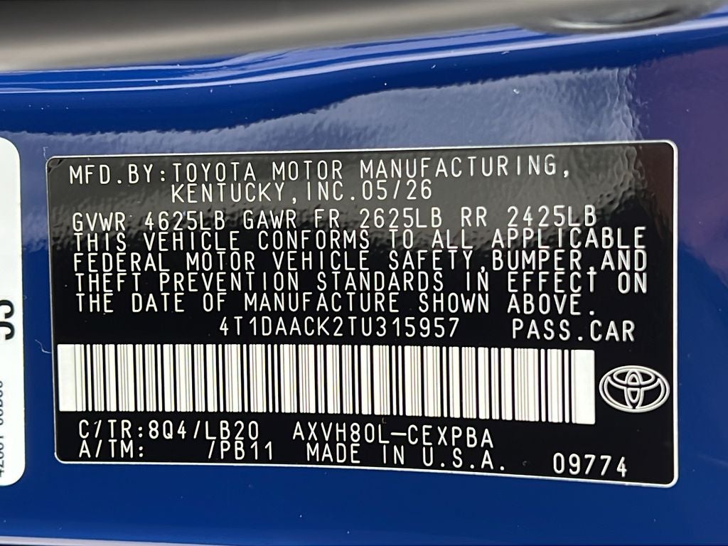 2026 Toyota Camry XSE