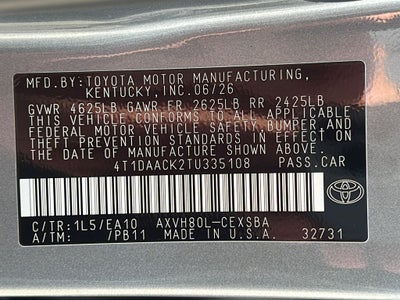 2026 Toyota Camry SE