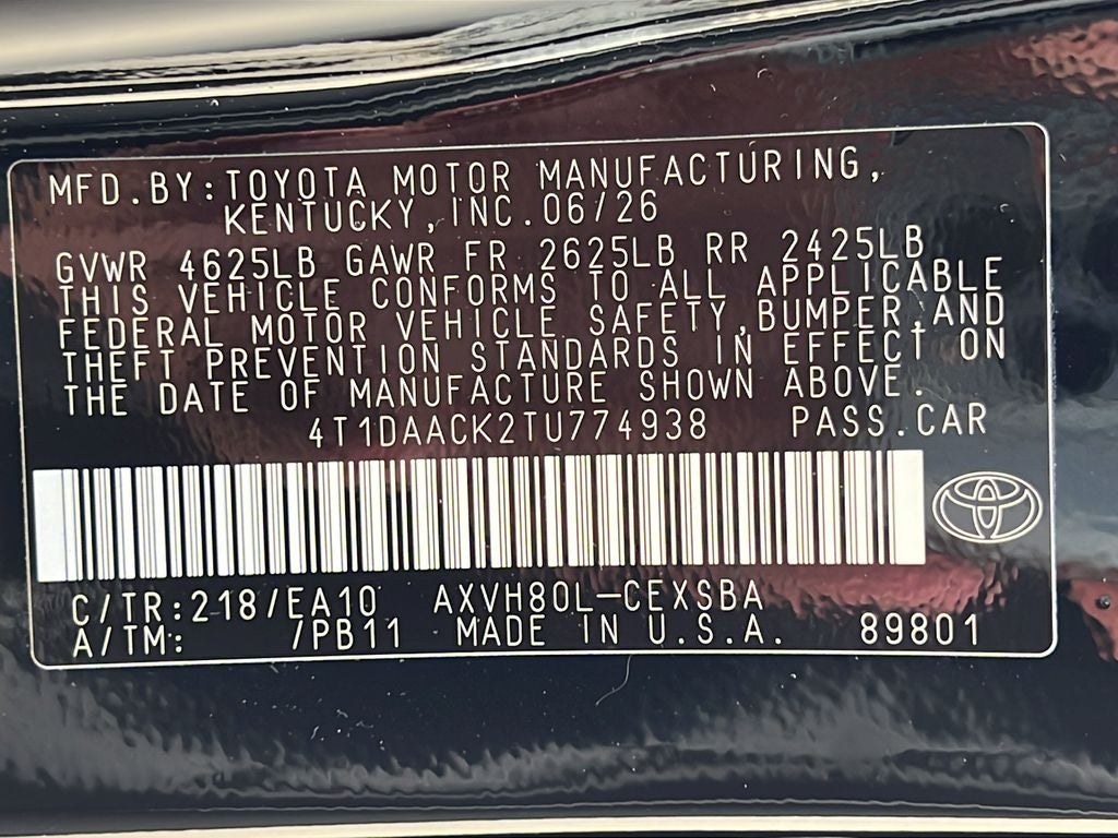 2026 Toyota Camry SE