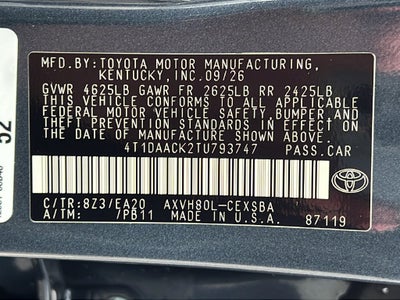 2026 Toyota Camry SE