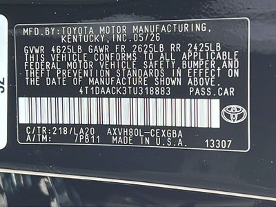 2026 Toyota Camry XLE