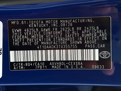 2026 Toyota Camry SE