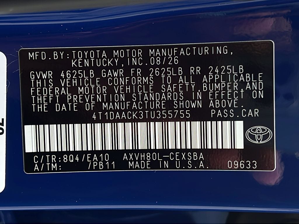 2026 Toyota Camry SE