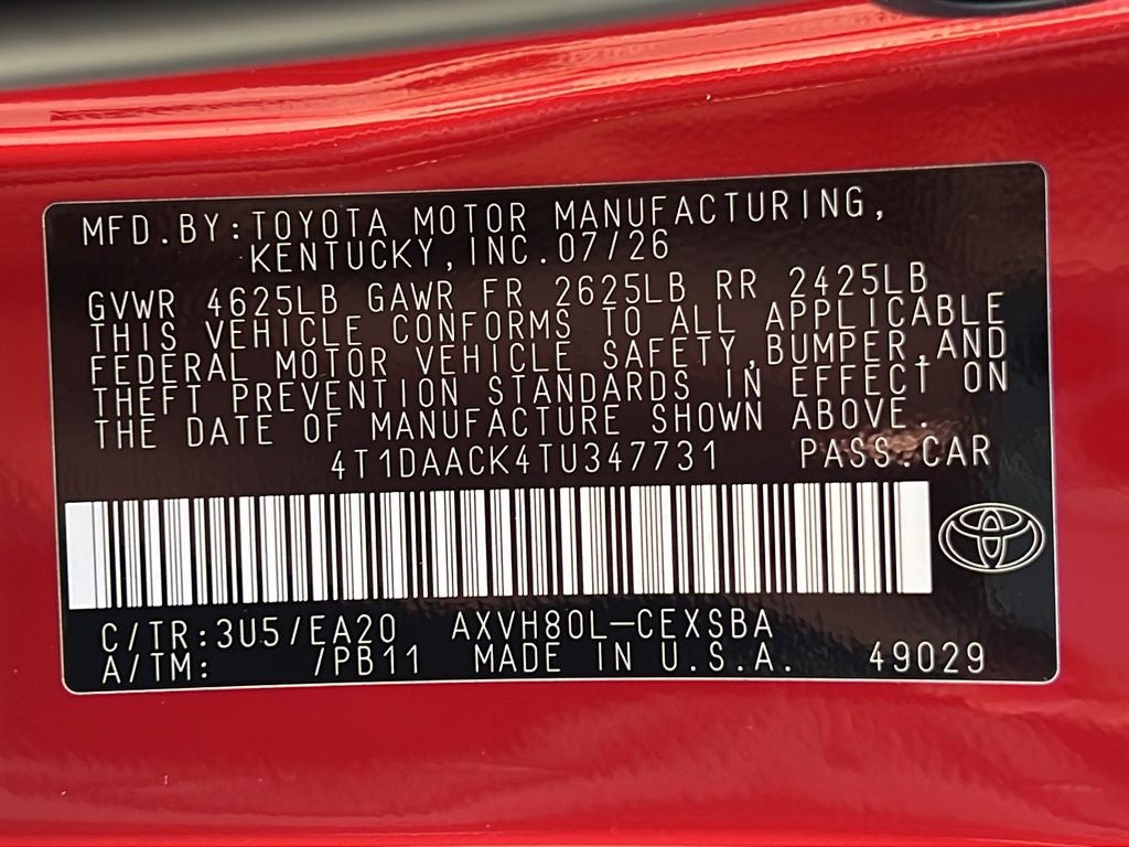 2026 Toyota Camry SE