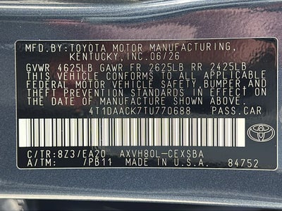 2026 Toyota Camry SE