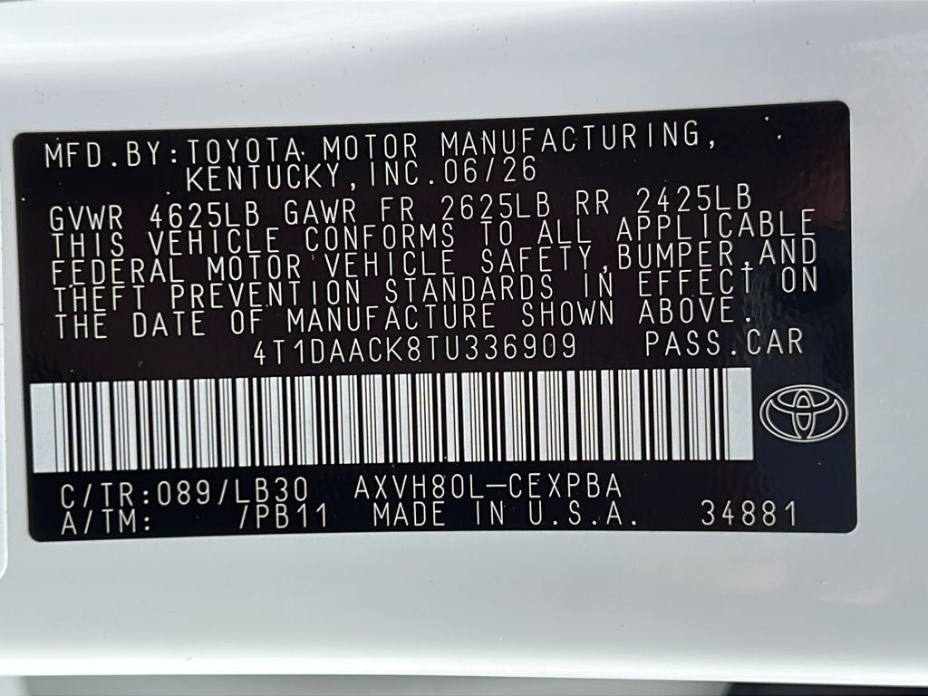 2026 Toyota Camry XSE