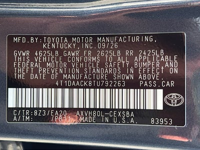 2026 Toyota Camry SE