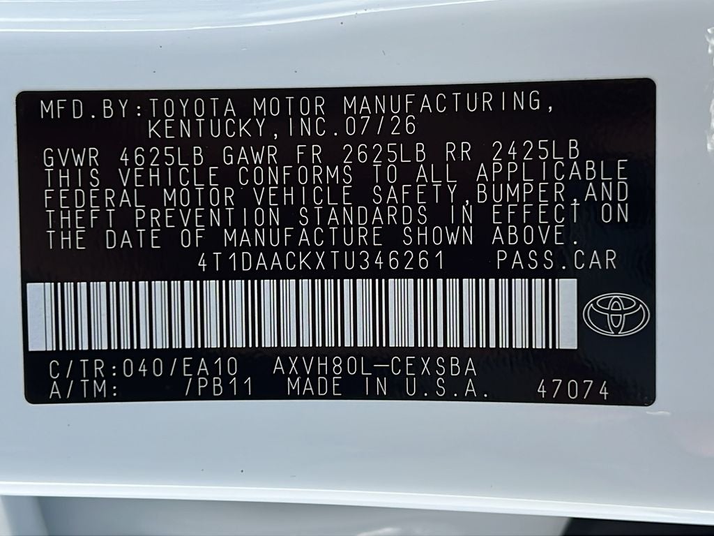 2026 Toyota Camry SE