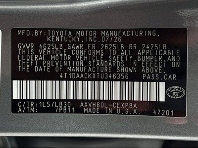 2026 Toyota Camry XSE