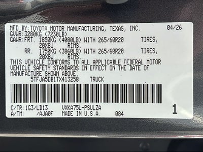 2026 Toyota Tundra Limited