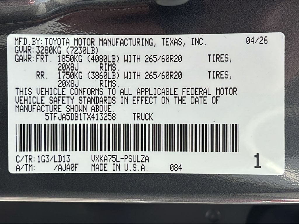 2026 Toyota Tundra Limited