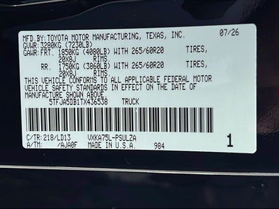 2026 Toyota Tundra Limited