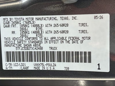 2026 Toyota Tundra i-FORCE MAX Tundra Limited