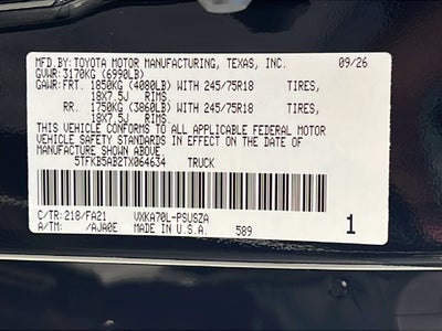 2026 Toyota Tundra SR