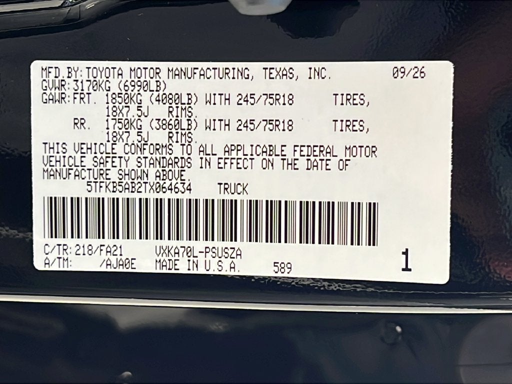 2026 Toyota Tundra SR