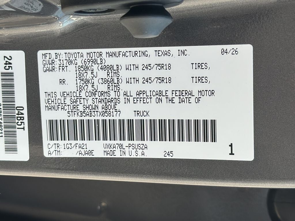 2026 Toyota Tundra SR