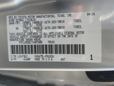 2026 Toyota Tundra SR5