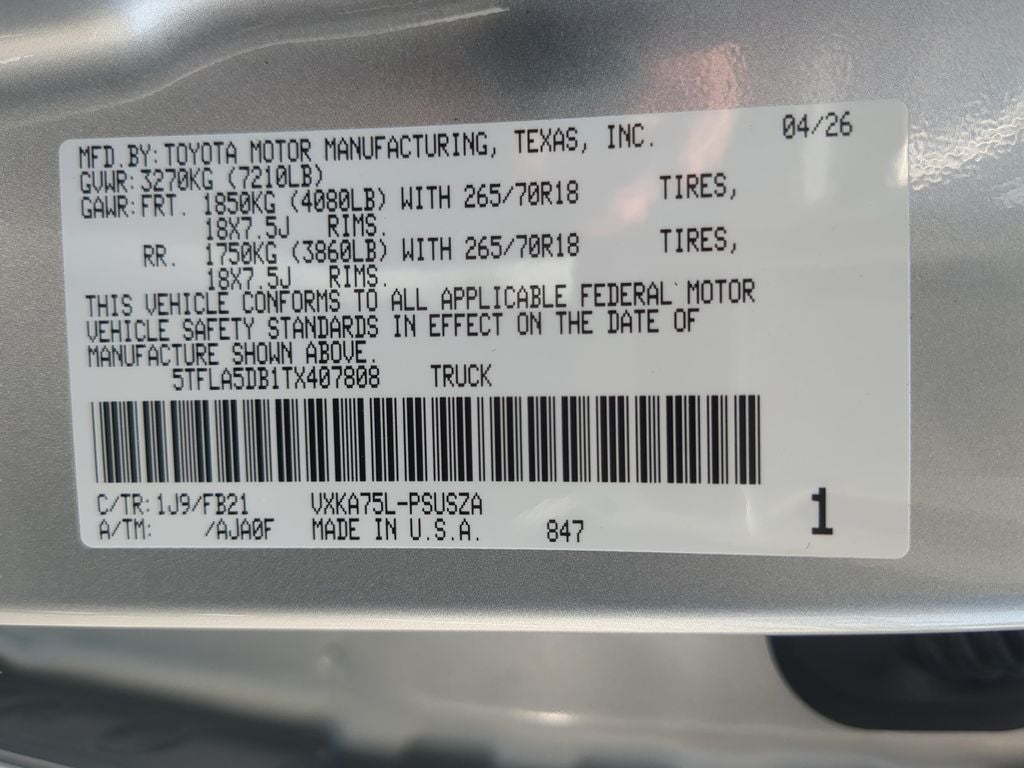 2026 Toyota Tundra SR5