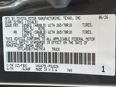 2026 Toyota Tundra SR5