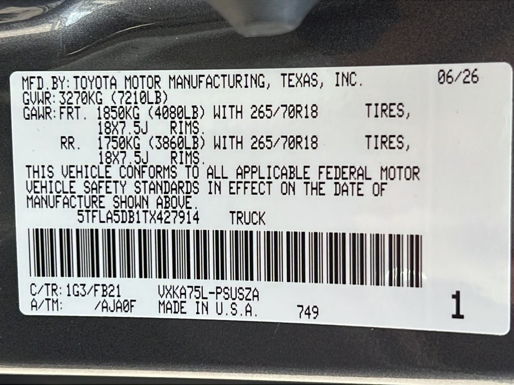 2026 Toyota Tundra SR5