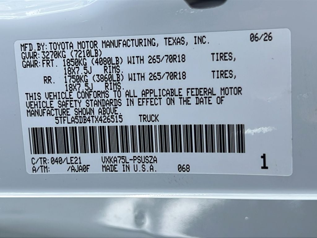 2026 Toyota Tundra SR5