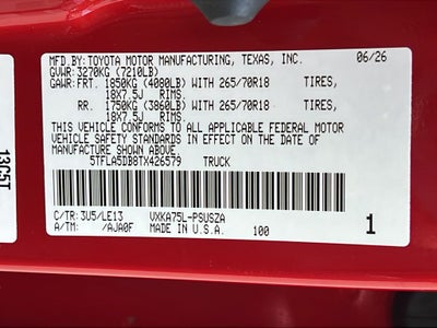 2026 Toyota Tundra SR5