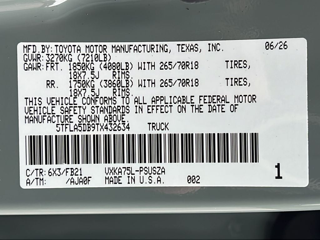 2026 Toyota Tundra SR5