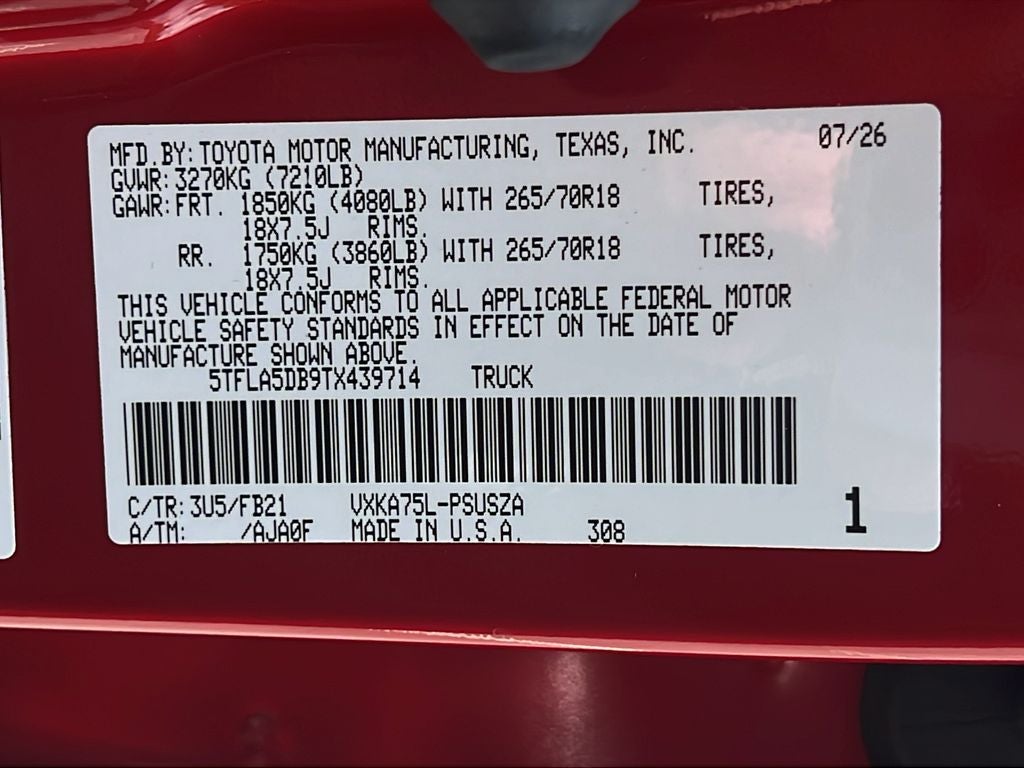 2026 Toyota Tundra SR5