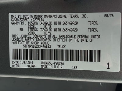 2026 Toyota Tundra 1794 Edition