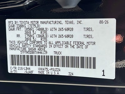 2026 Toyota Tundra 1794 Edition