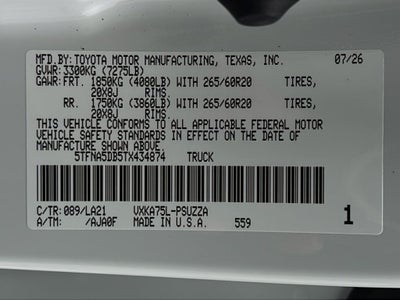 2026 Toyota Tundra Platinum