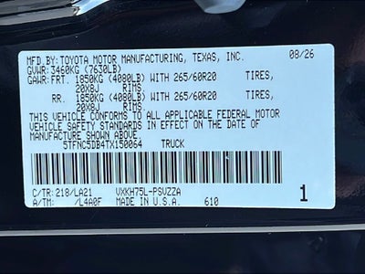2026 Toyota Tundra i-FORCE MAX Tundra Platinum